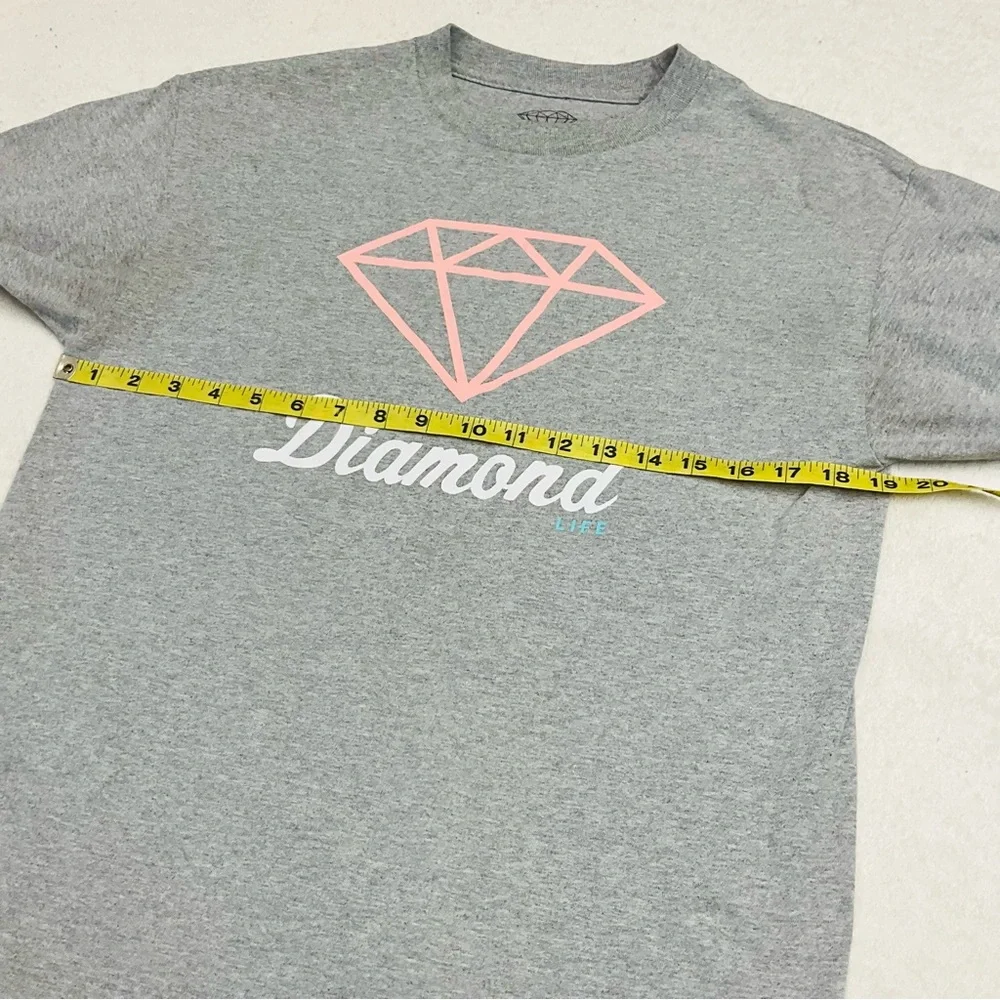 🌼4/$10🌼 Diamond Supply Co. Women’s Medium  ’Diamond Life’ Gray Long Sleeve Tee - Picture 7 of 9